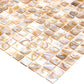 12x12 Beige Square Polished Mosaic Tile