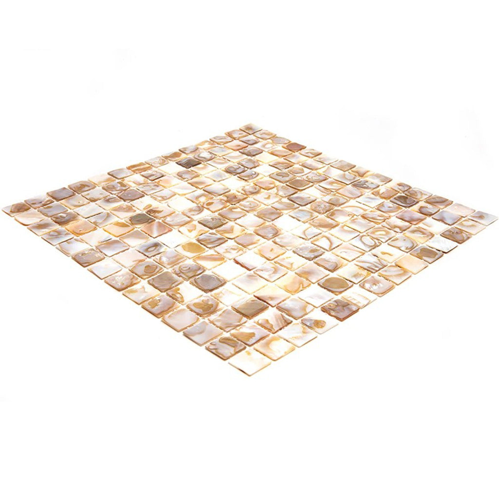 12x12 Beige Natural Shell Mosaic Tile