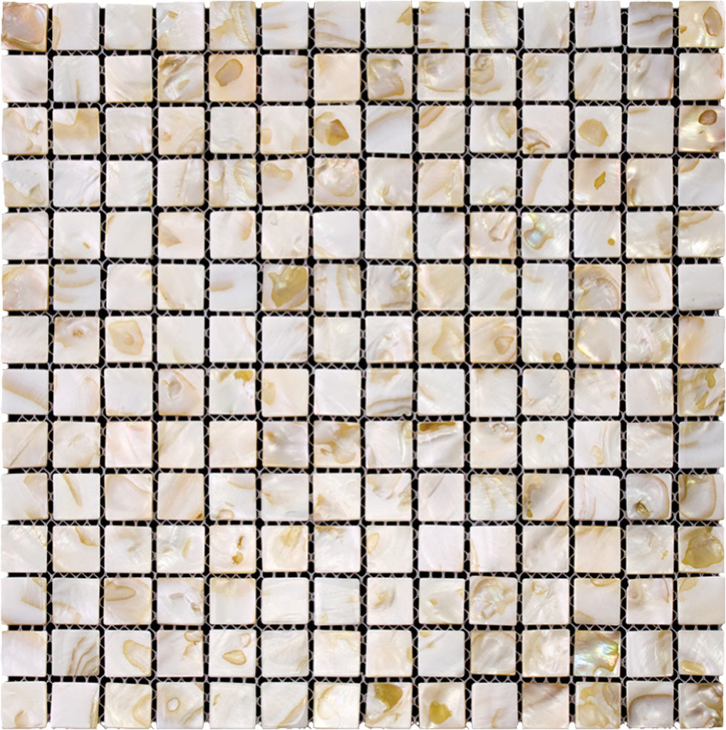 12x12 Beige Polished Natural Shell Mosaic Tile