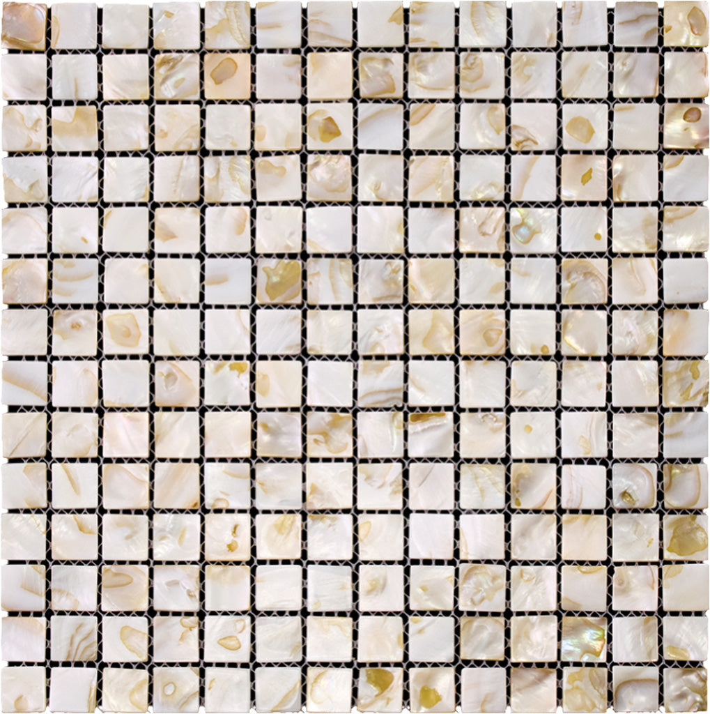 Beige 12x12 Polished Square Shell Mother of Pearl Mosaic Tile (20 pack, 20 sq ft/case) - Sample