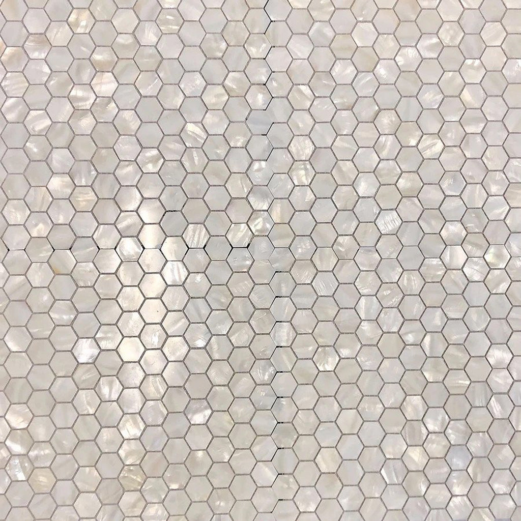 Chiffon White Hexagon Tile