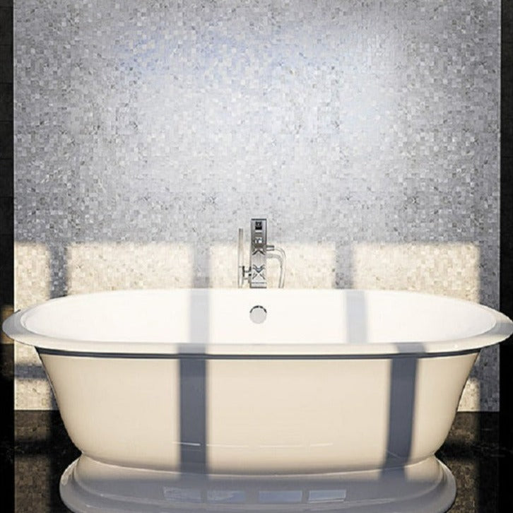 Chiffon White 11x11 Polished Square Shell Mother of Pearl Mosaic Tile (20 pack, 18.05 sq ft/case) - Sample