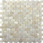 Bone White 11x12 Polished Oval Shell Mother of Pearl Mosaic Tile (20 pack, 18.67 sq ft/case) - Sample