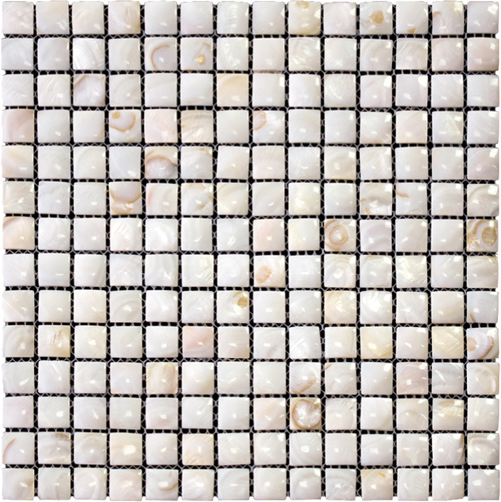 12x12 Shell White Square Natural Shell Mosaic Tile