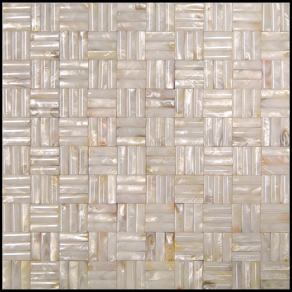 Shell White 12x12 Brick Polished Shell Mother of Pearl Mosaic Tile (20 pack, 19.34 sq ft/case) - Sample