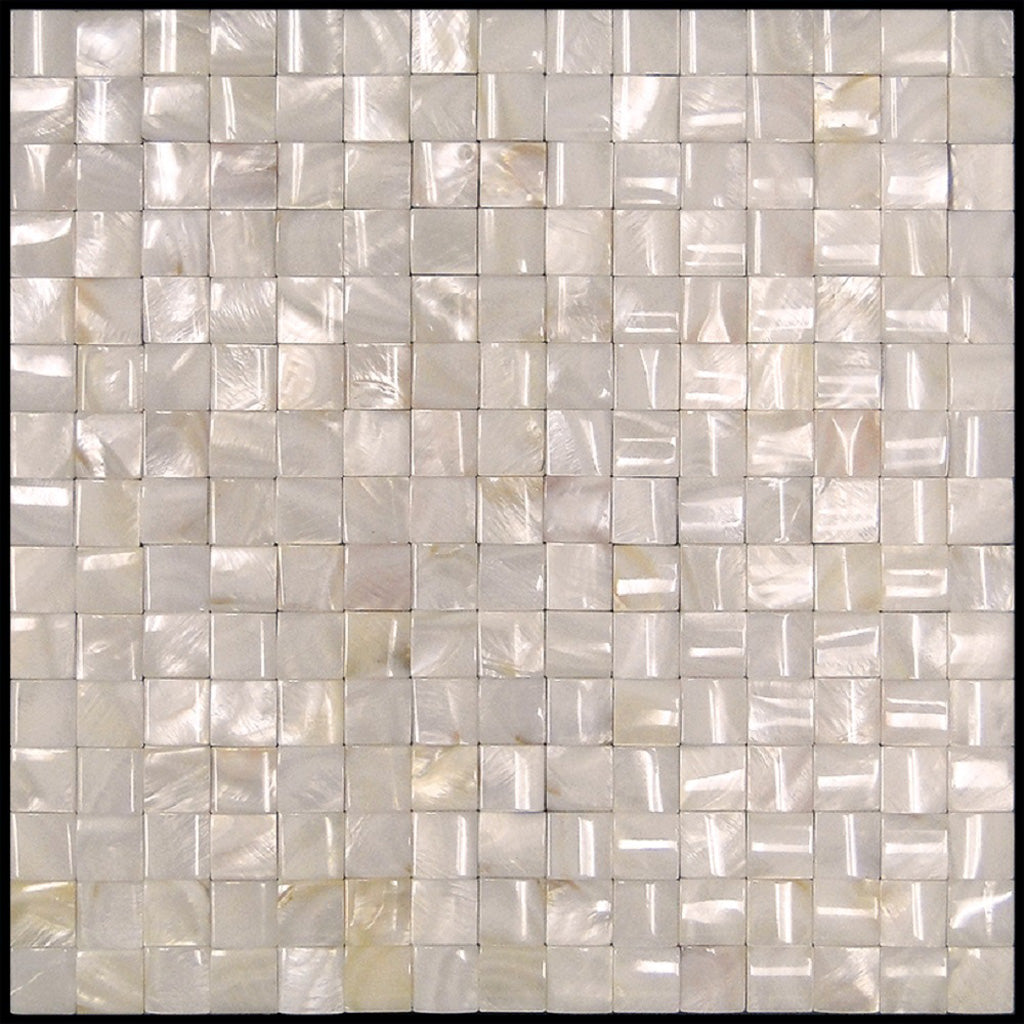 Shell White 12x12 Polished Brick Shell Mother of Pearl Mosaic Tile (20 pack, 19.34 sq ft/case) - Sample
