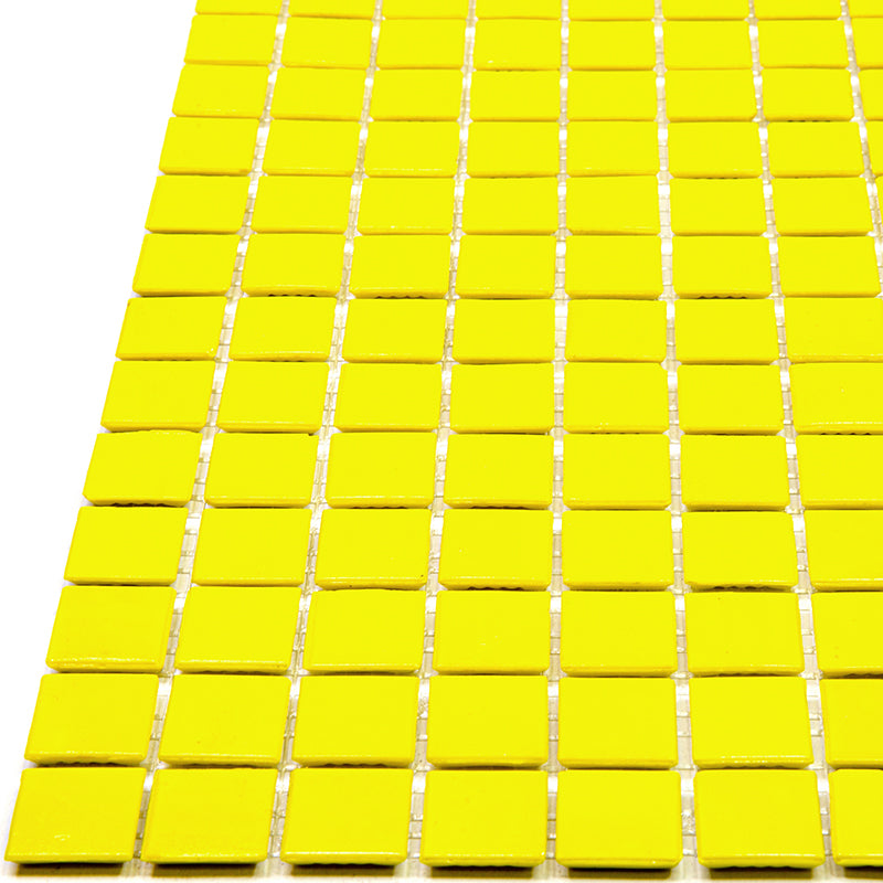 20-pack Dune 12 in. x 12 in. Glossy Yellow Glass Mosaic Wall and Floor Tile (20 sq ft/case)