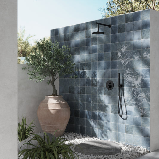 Slate Blue 6x6 Glossy Zellige Square Porcelain Tile (22 pack, 5.38 sq ft/case)