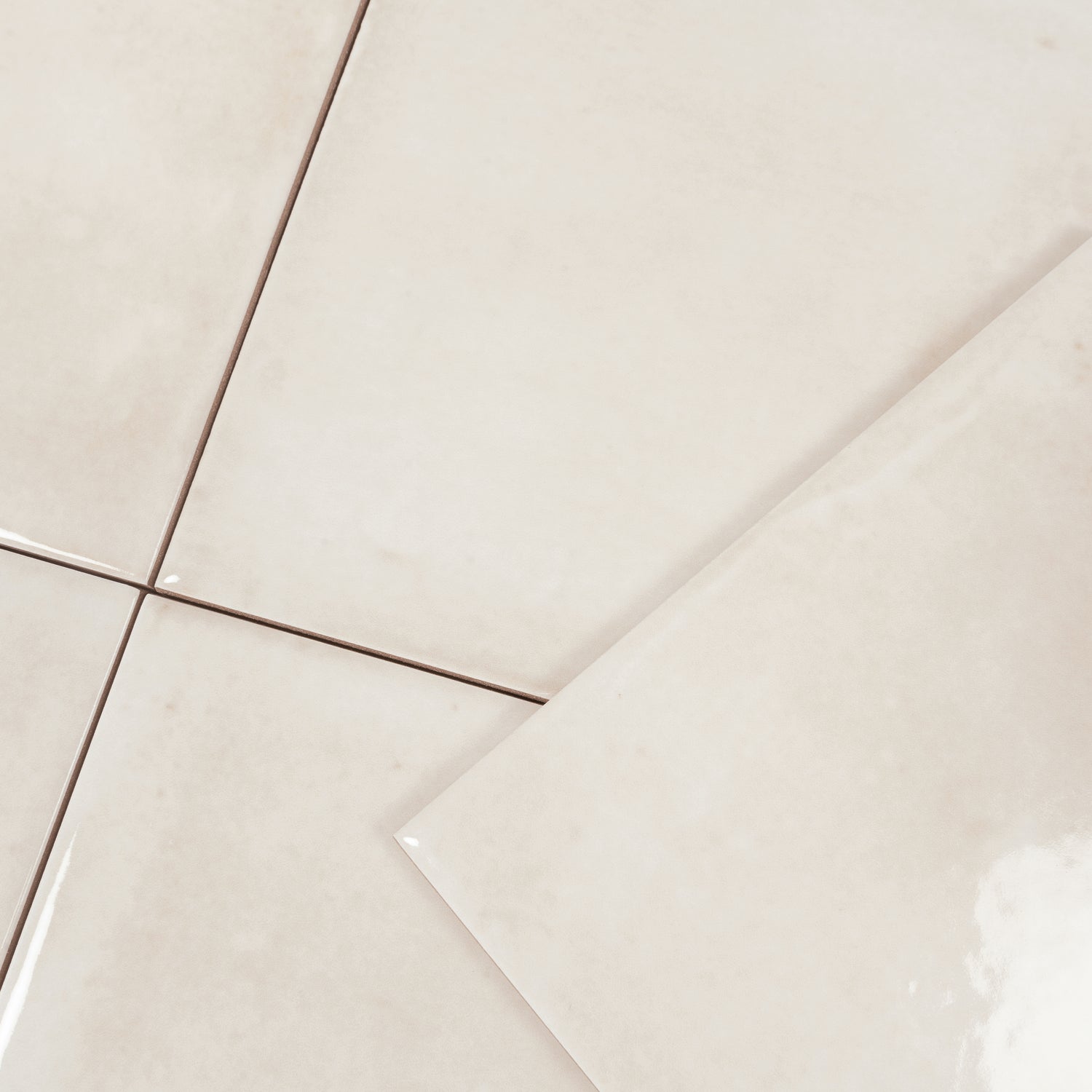 Zahara 6x6 Creamy off-white Porcelain Zellige Square Wall and Floor Tile (22 Pack, 5.38 sq ft/case)