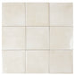 Zahara 6x6 Creamy off-white Porcelain Zellige Square Wall and Floor Tile (22 Pack, 5.38 sq ft/case)