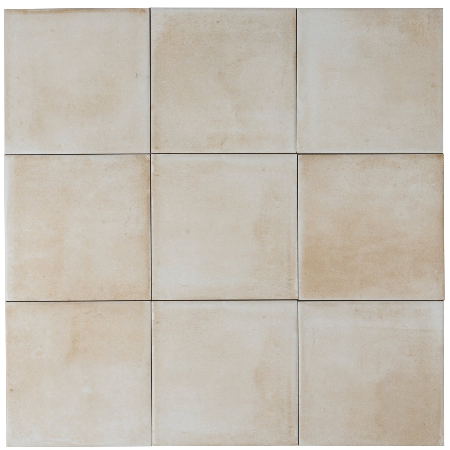 Zahara 6x6 Creamy off-white Porcelain Zellige Square Wall and Floor Tile (22 Pack, 5.38 sq ft/case) - Sample