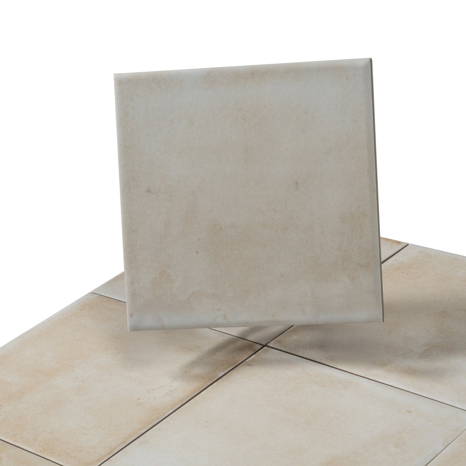 Zahara 6x6 Creamy off-white Porcelain Zellige Square Wall and Floor Tile (22 Pack, 5.38 sq ft/case)