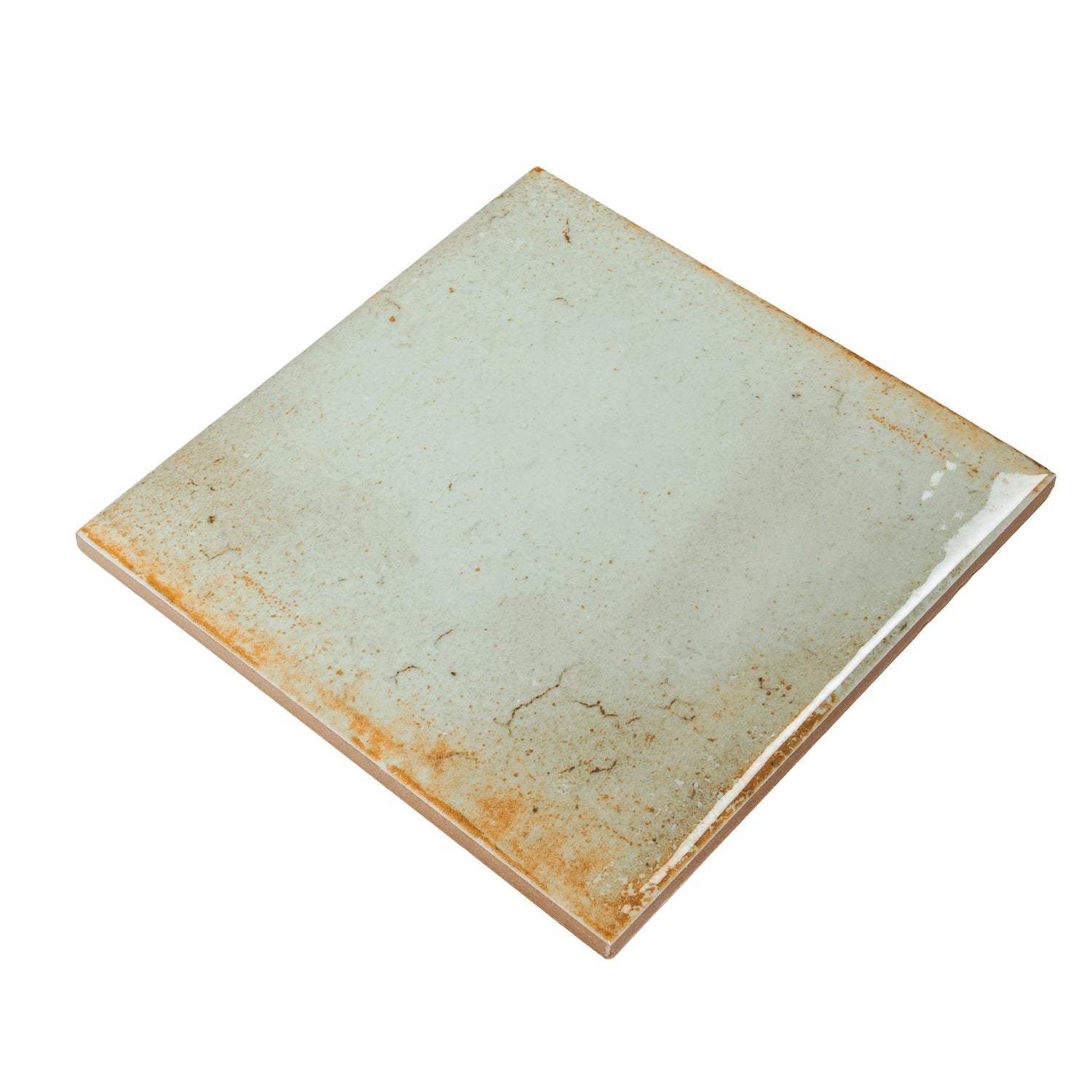 Zahara 6x6 Celadon Green Porcelain Zellige Square Wall and Floor Tile (22 Pack, 5.38 sq ft/case) - Sample