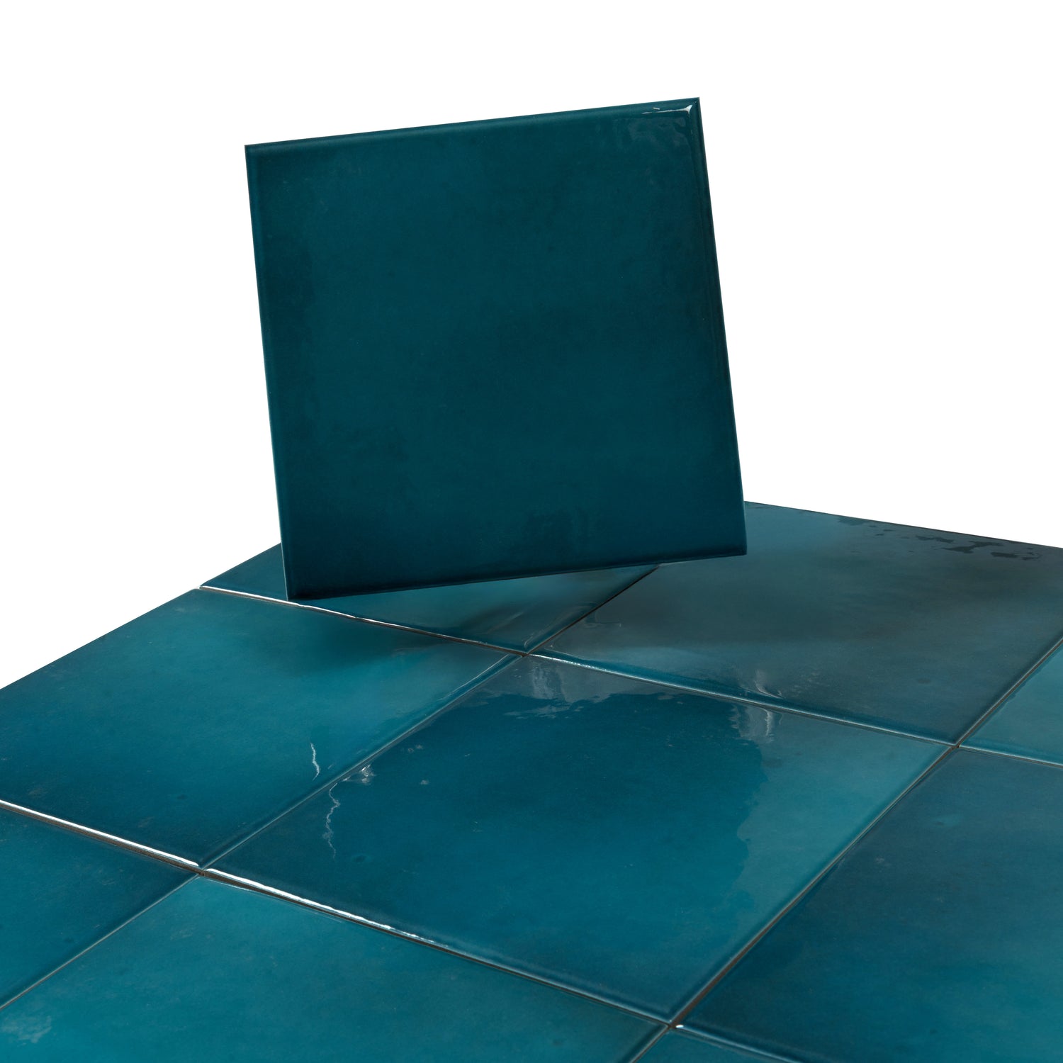 Zahara 6x6 Tropical Teal Porcelain Zellige Square Wall and Floor Tile (22 Pack, 5.38 sq ft/case)