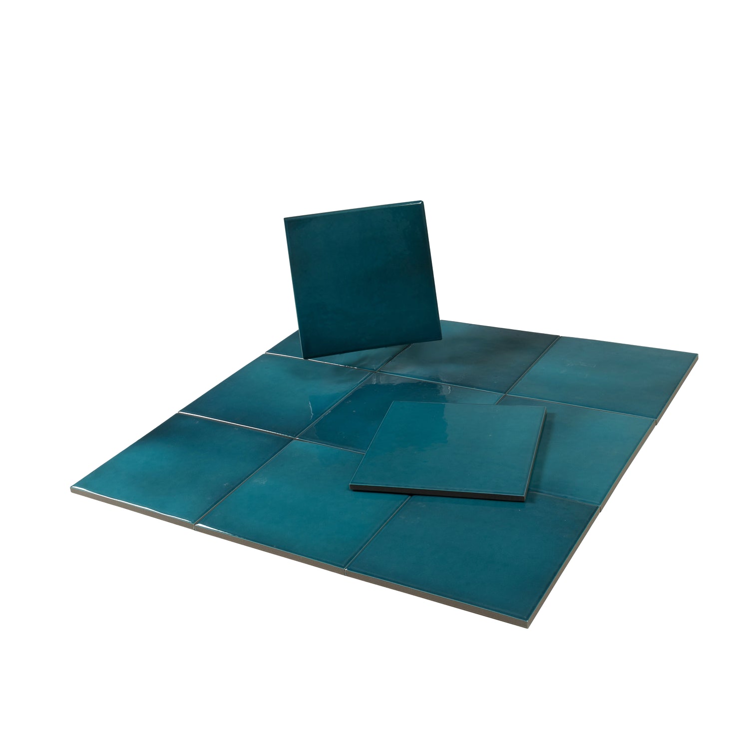 Zahara 6x6 Tropical Teal Porcelain Zellige Square Wall and Floor Tile (22 Pack, 5.38 sq ft/case)