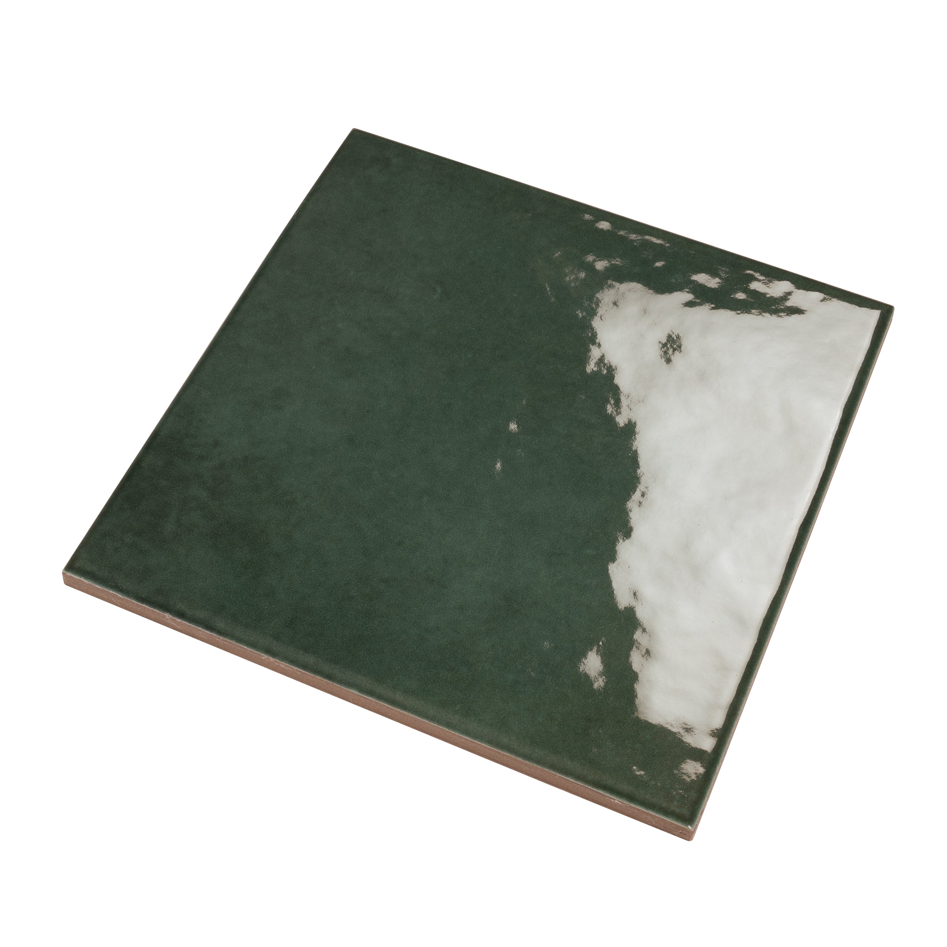 Moss Green 6x6 Glossy Zellige Square Porcelain Tile (22 pack, 5.38