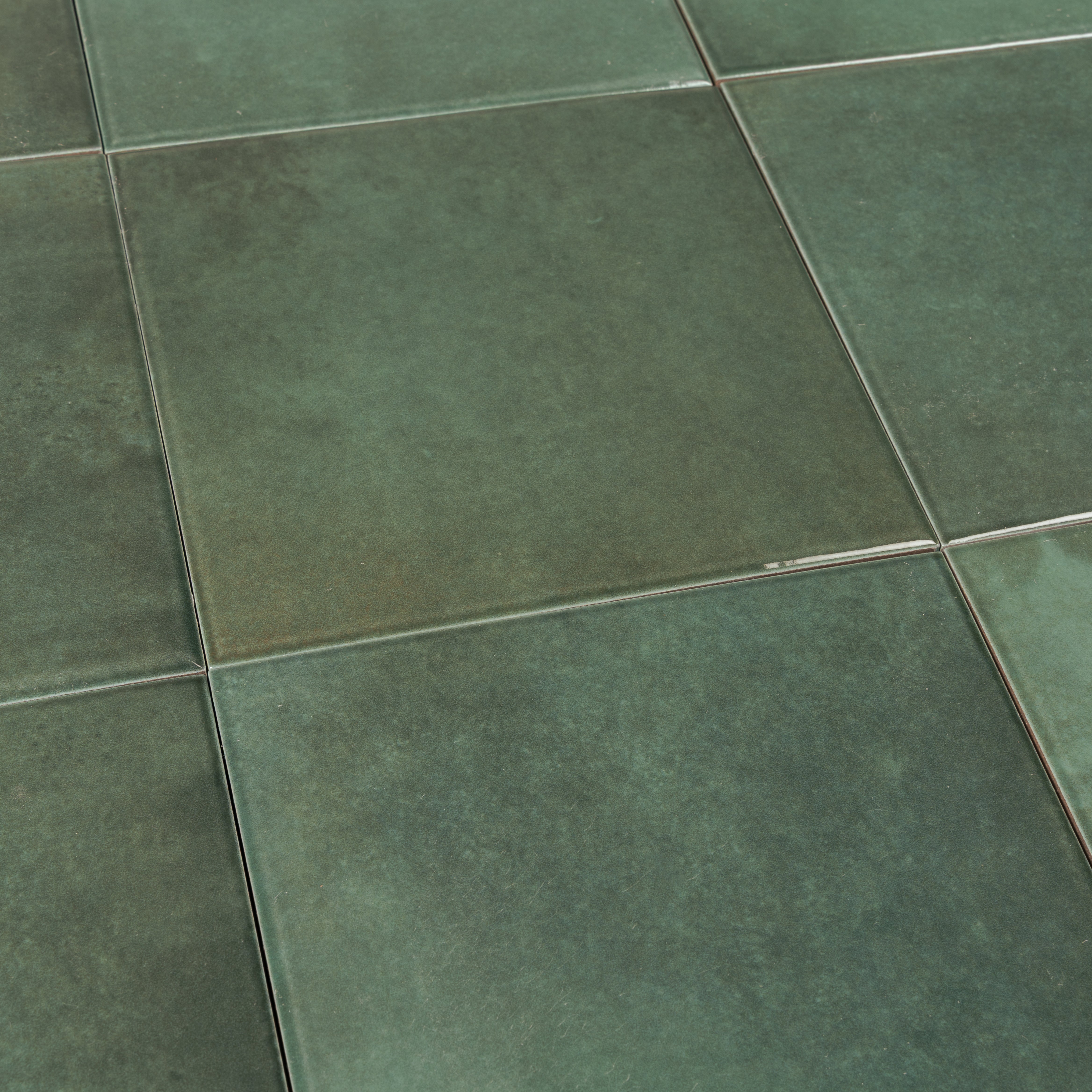 Moss Green 6x6 Glossy Zellige Square Porcelain Tile (22 pack, 5.38
