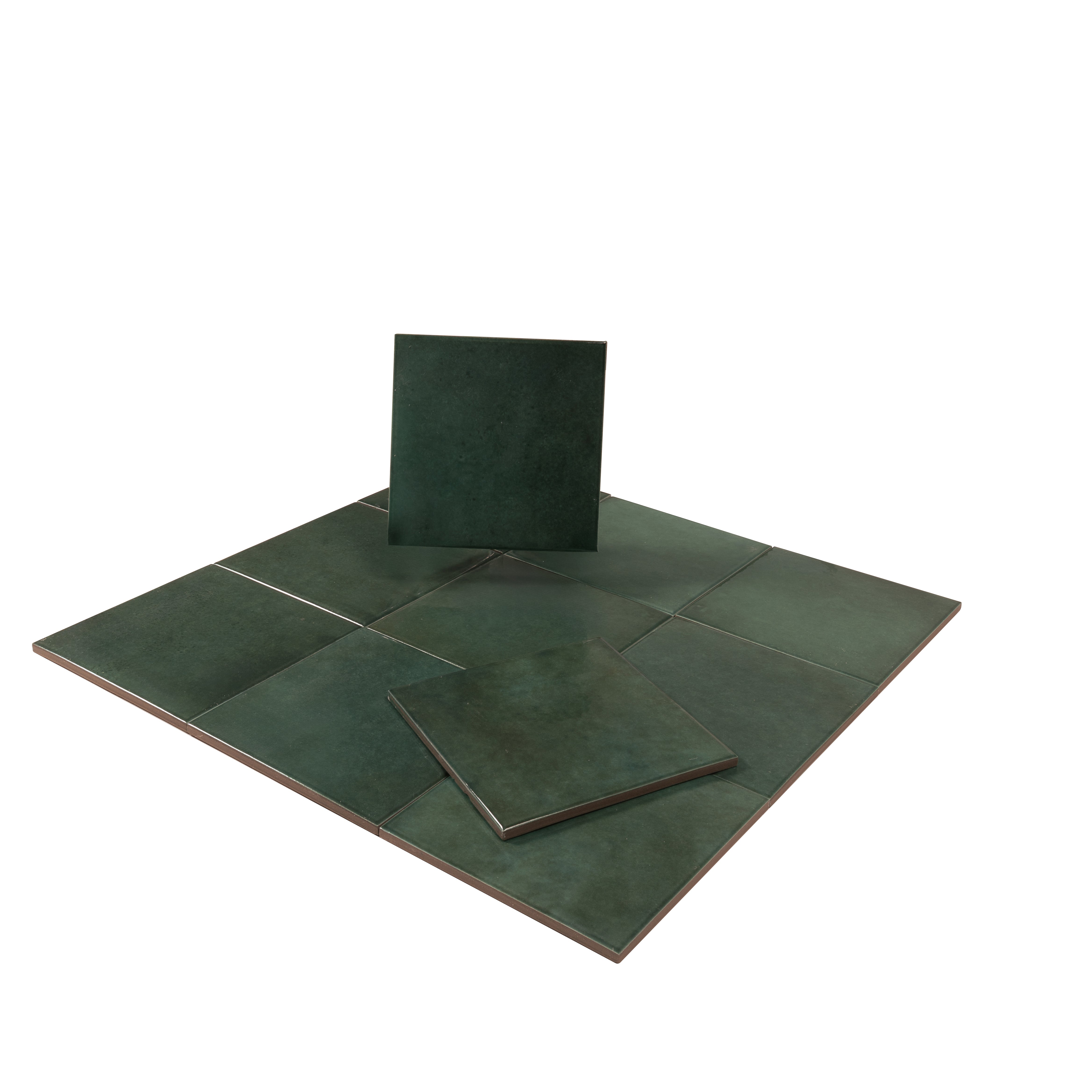 Moss Green 6x6 Glossy Zellige Square Porcelain Tile (22 pack, 5.38