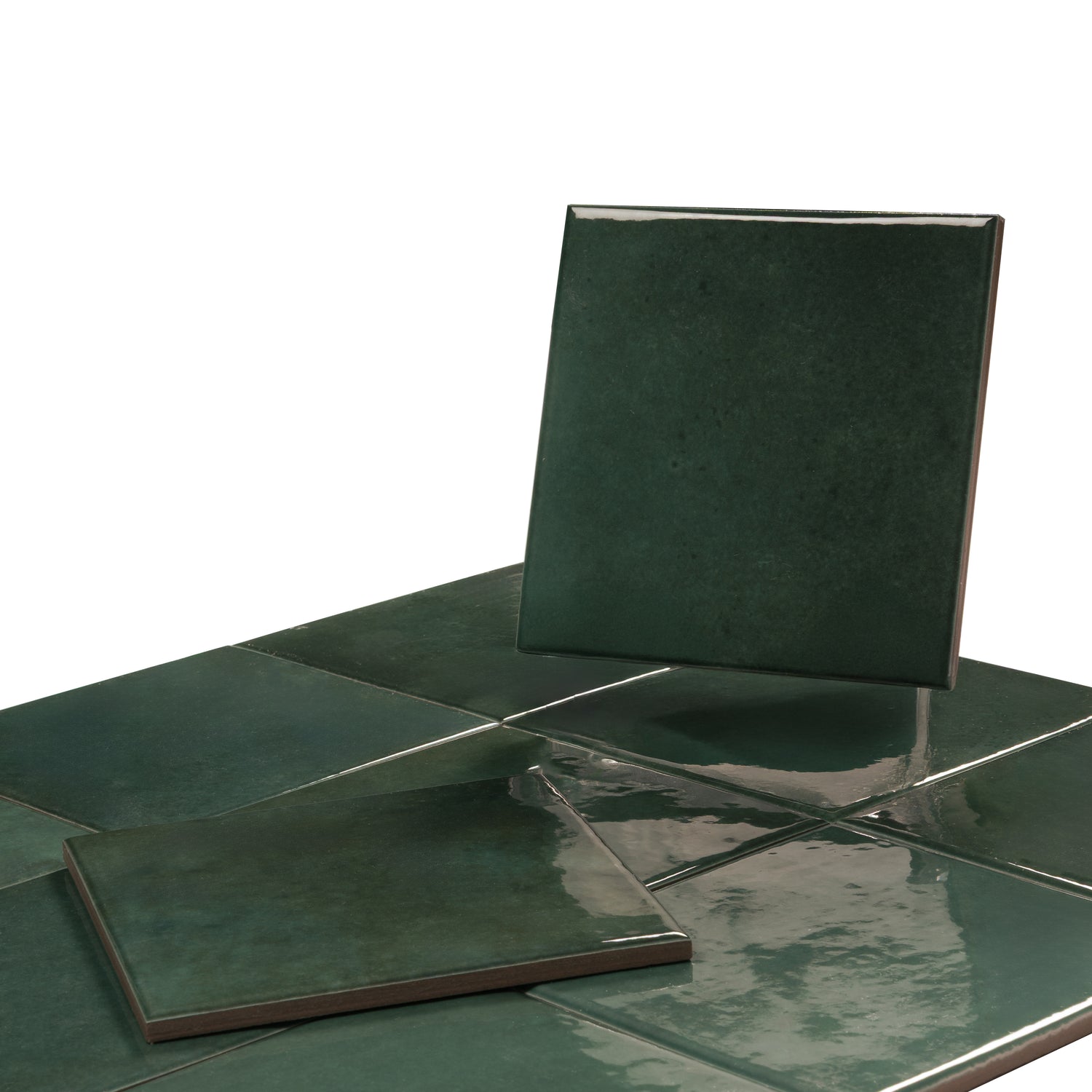 Zahara 6x6 Moss Green Porcelain Zellige Square Wall and Floor Tile (22 Pack, 5.38 sq ft/case)