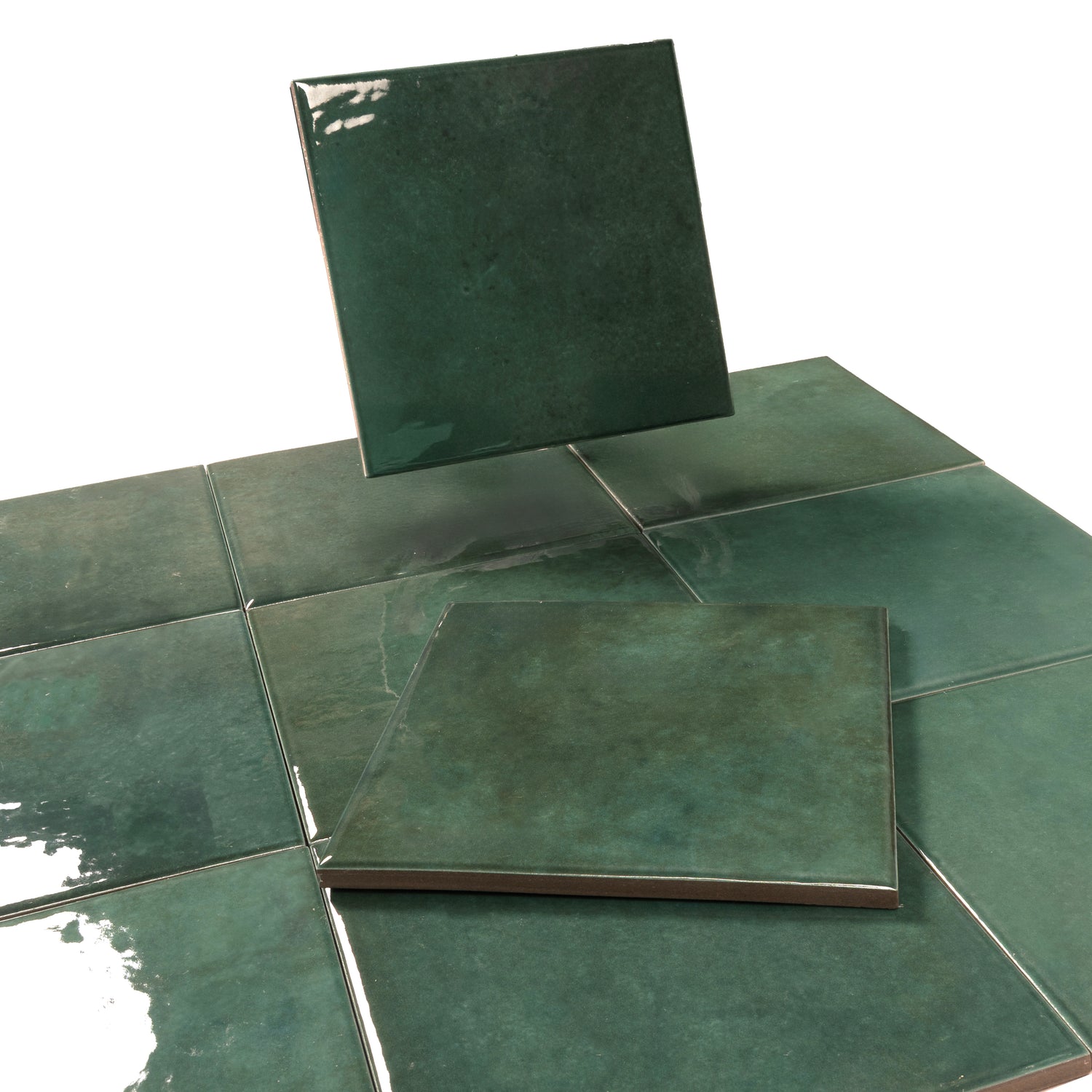 Zahara 6x6 Moss Green Porcelain Zellige Square Wall and Floor Tile (22 Pack, 5.38 sq ft/case)