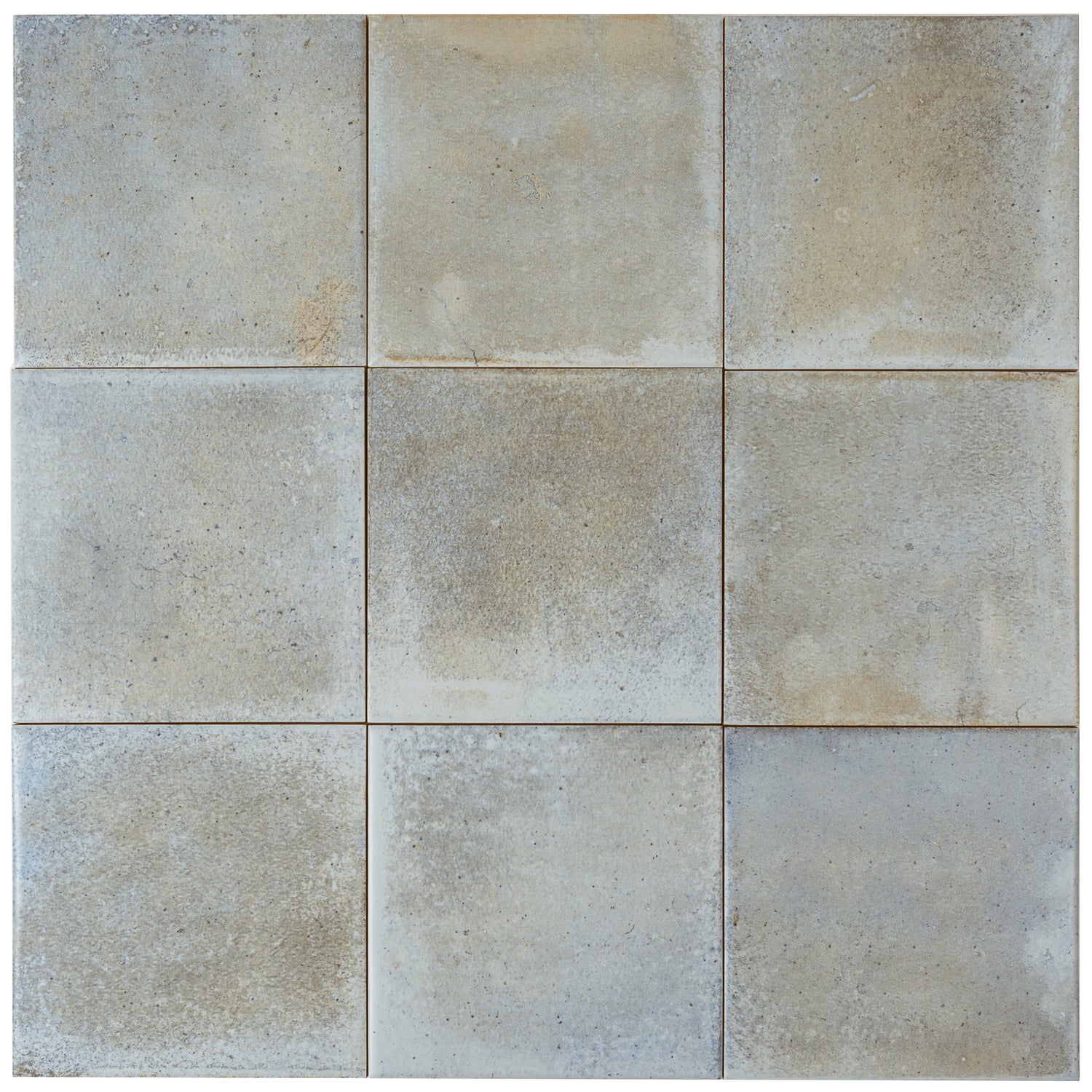 Zahara 6x6 Coastal Mist Porcelain Zellige Square Wall and Floor Tile (22 Pack, 5.38 sq ft/case)