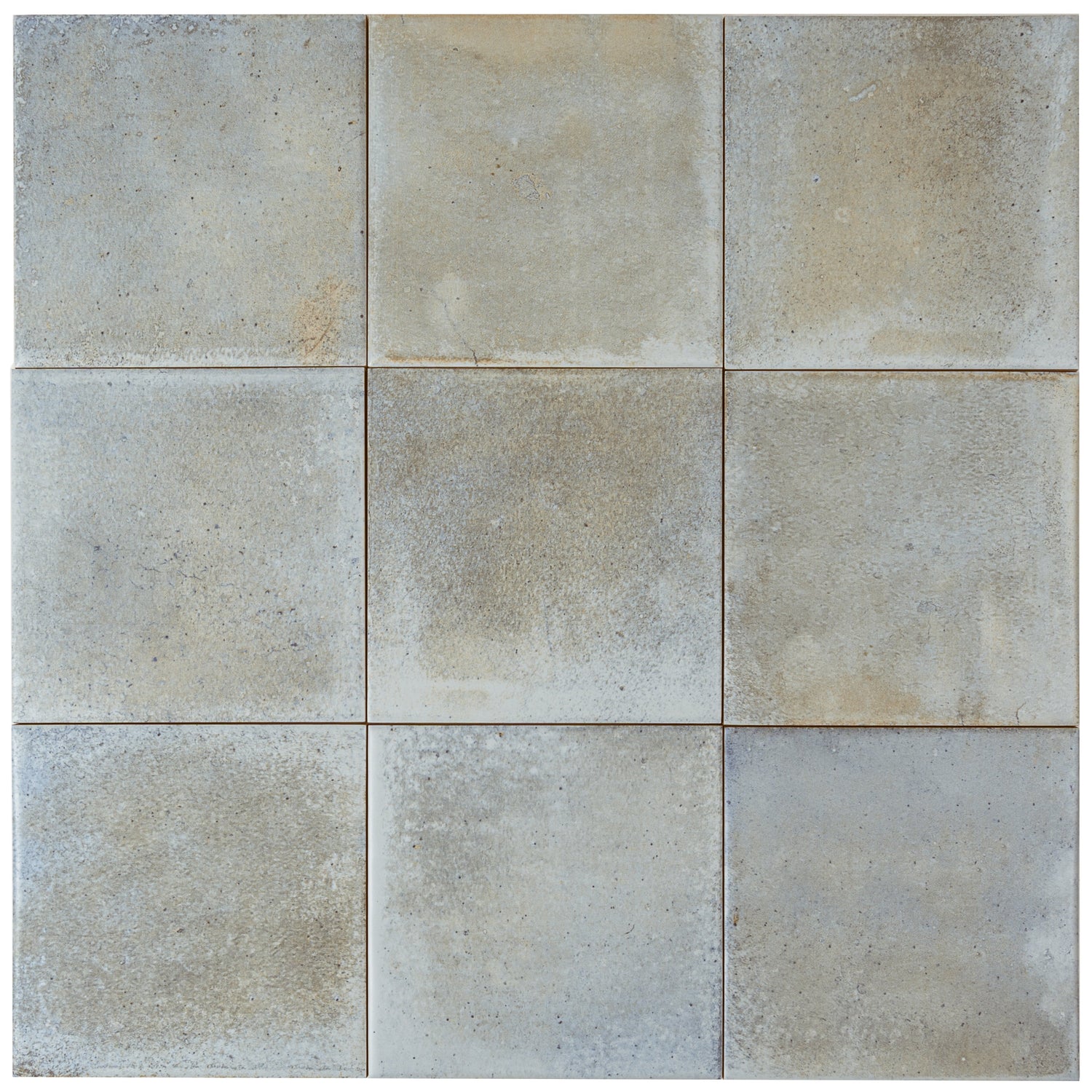 Zahara 6x6 Coastal Mist Porcelain Zellige Square Wall and Floor Tile (22 Pack, 5.38 sq ft/case) - Sample