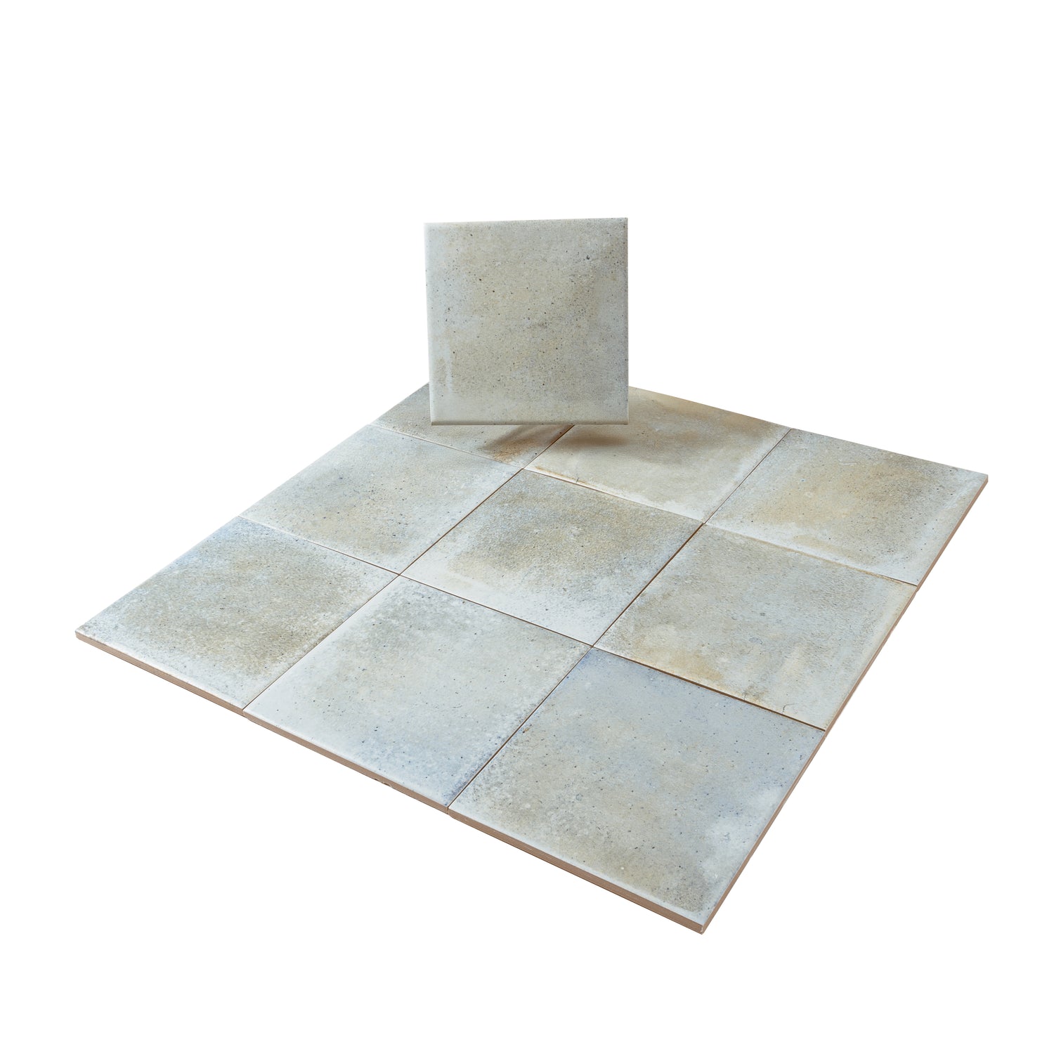Zahara 6x6 Coastal Mist Porcelain Zellige Square Wall and Floor Tile (22 Pack, 5.38 sq ft/case)