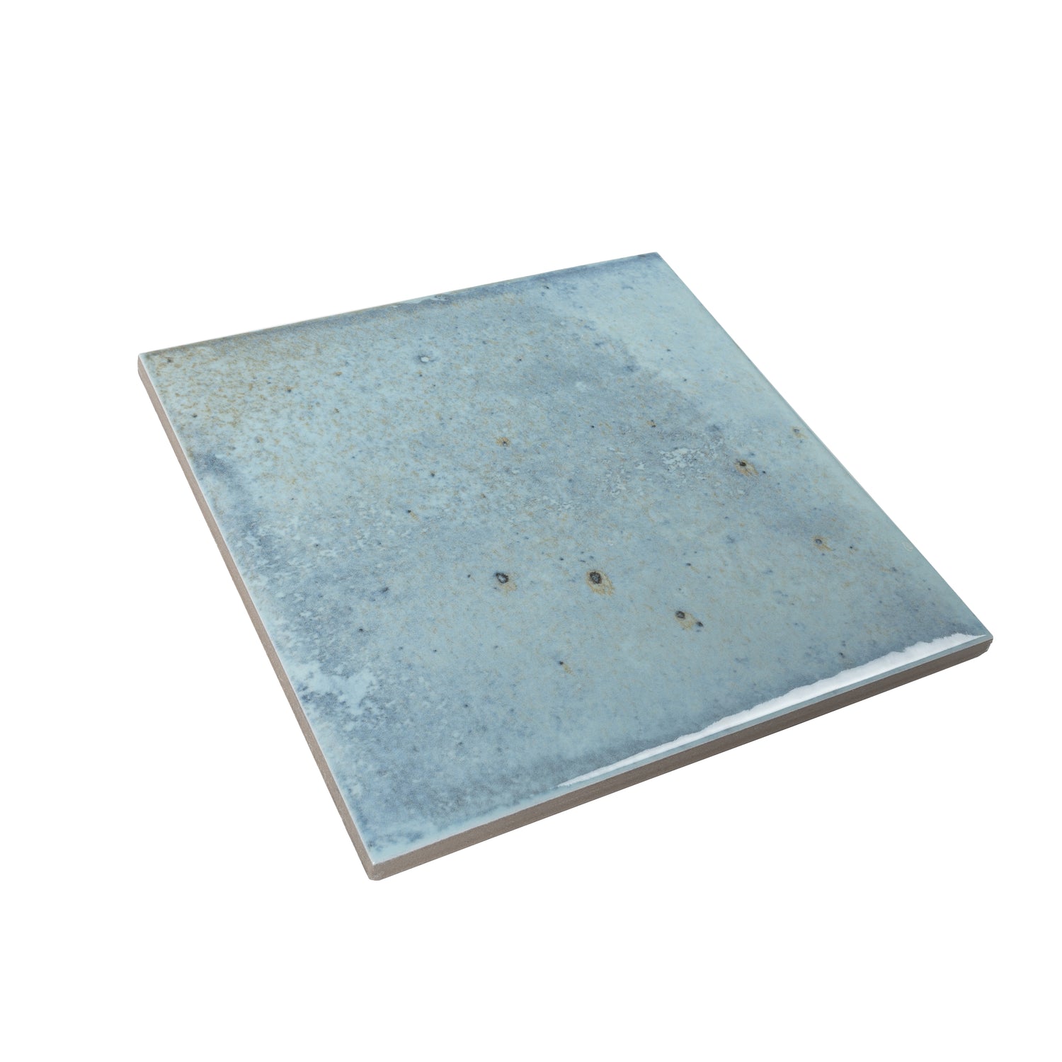 Zahara 6x6 Sky Blue Porcelain Zellige Square Wall and Floor Tile (22 Pack, 5.38 sq ft/case)