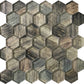 Wooden Brown 12x12 Glossy Hexagon Glass Mosaic Tile (5 pack, 4.83 sq ft/case) - Sample