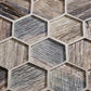 Wooden Brown 12x12 Glossy Hexagon Glass Mosaic Tile (5 pack, 4.83 sq ft/case) - Sample