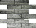 Sample - Light Gray 12x12 Glossy Brick Glass Mosaic Tile (5 pack, 4.83 sq ft/case)