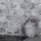 5 pack Light Gray 11.8 in. x 11.8 in. Hexagon Polished Glass Mosaic Tile (4.83 sq ft/case) - Sample