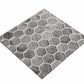 5 pack Light Gray 11.8 in. x 11.8 in. Hexagon Polished Glass Mosaic Tile (4.83 sq ft/case) - Sample