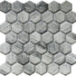 5 pack Light Gray 11.8 in. x 11.8 in. Hexagon Polished Glass Mosaic Tile (4.83 sq ft/case) - Sample