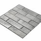 5 pack Gray 11.8 in. x 11.8 in. Polished Glass Subway Mosaic Tile (4.83 sq ft/case) - Sample