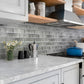 5 pack Gray 11.8 in. x 11.8 in. Polished Glass Subway Mosaic Tile (4.83 sq ft/case) - Sample
