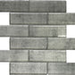 5 pack Gray 11.8 in. x 11.8 in. Polished Glass Subway Mosaic Tile (4.83 sq ft/case) - Sample