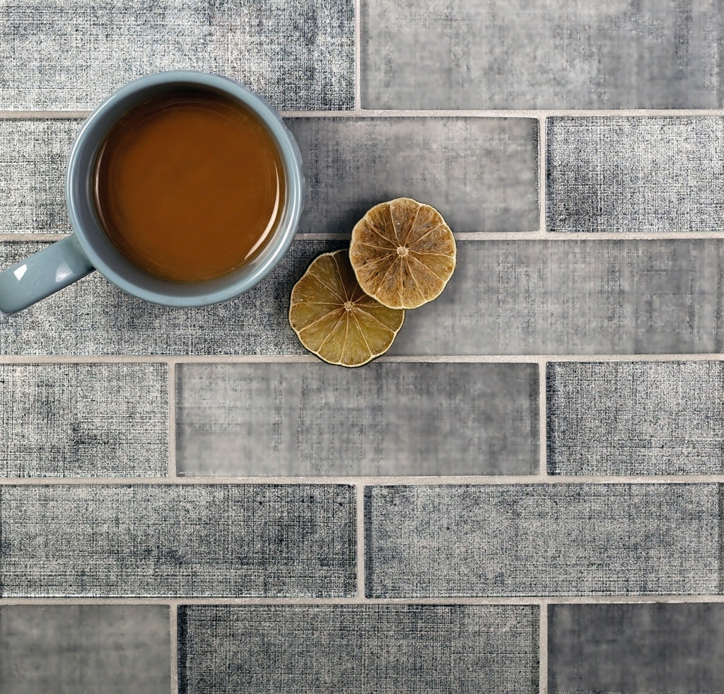 Shop Online 12x12 Coin Gray Polished Glass Subway Mosaic