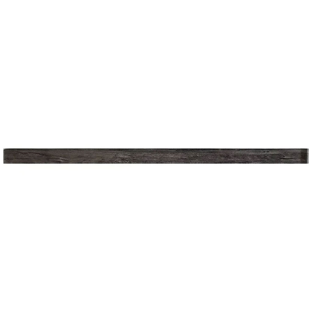Wood Brown 0.5x12 Glossy Glass Pencil Tile Trim (10 pack, 0.5 sq ft/case) - Sample
