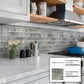 5 pack Gray 11.8 in. x 11.8 in. Polished Glass Subway Mosaic Tile (4.83 sq ft/case) - Sample