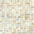 Sample - Beige 12x12 Glossy Uniform Square Glass Mosaic Tile (20 pack, 20 sq ft/case)