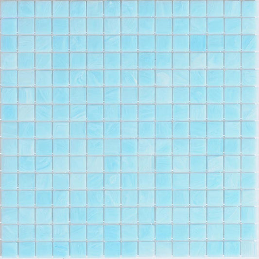 Baby Blue 12x12 Glossy Uniform Square Glass Mosaic Tile (20 pack, 20 sq ft/case) - Sample
