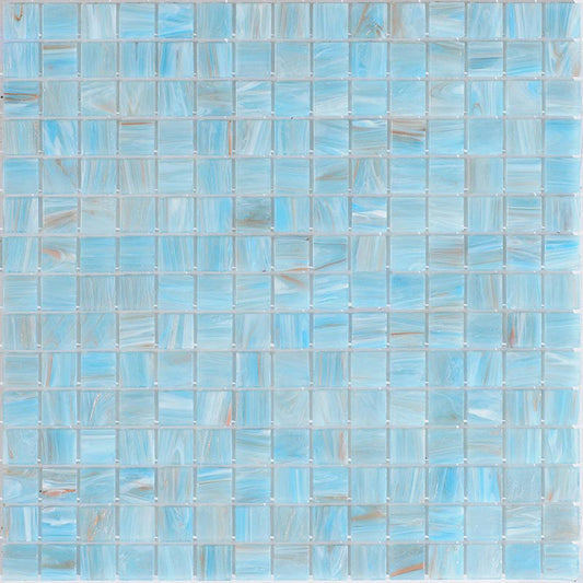 Light Blue 12x12 Glossy Uniform Square Glass Mosaic Tile (20 pack, 20 sq ft/case) - Sample