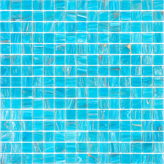 Vivid Sky Blue 12x12 Glossy Uniform Square Glass Mosaic Tile (20 pack, 20 sq ft/case) - Sample