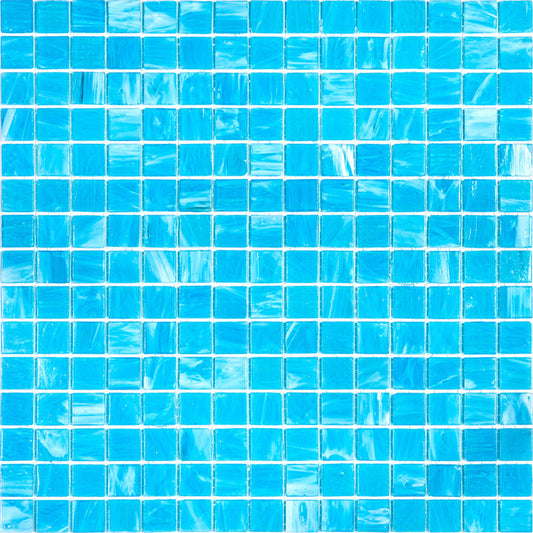 Arctic Blue 12x12 Glossy Uniform Square Glass Mosaic Tile (20 pack, 20 sq ft/case) - Sample