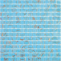 Sample - Maya Blue 12x12 Glossy Uniform Square Glass Mosaic Tile (20 pack, 20 sq ft/case)