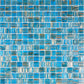 Blue and Gold Glossy Glossy Glass Mosaic Tile