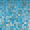 Sample - Blue Gold 12x12 Glossy Uniform Square Glass Mosaic Tile (20 pack, 20 sq ft/case)