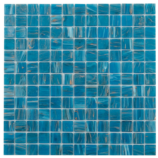 Blue 12x12 Uniform Square Glossy Glass Mosaic Tile (20 pack, 20 sq ft ...
