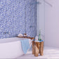 Blue White 12x12 Glossy Uniform Square Glass Mosaic Tile (20 pack, 20 sq ft/case) - Sample